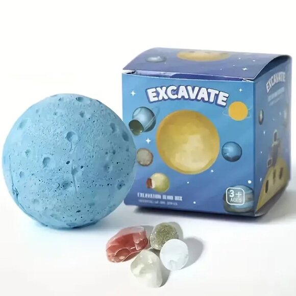 Kids Mini Archaeological Digging Set DIY Crystal and Gemstone Excavation Kit - Picture 1 of 4